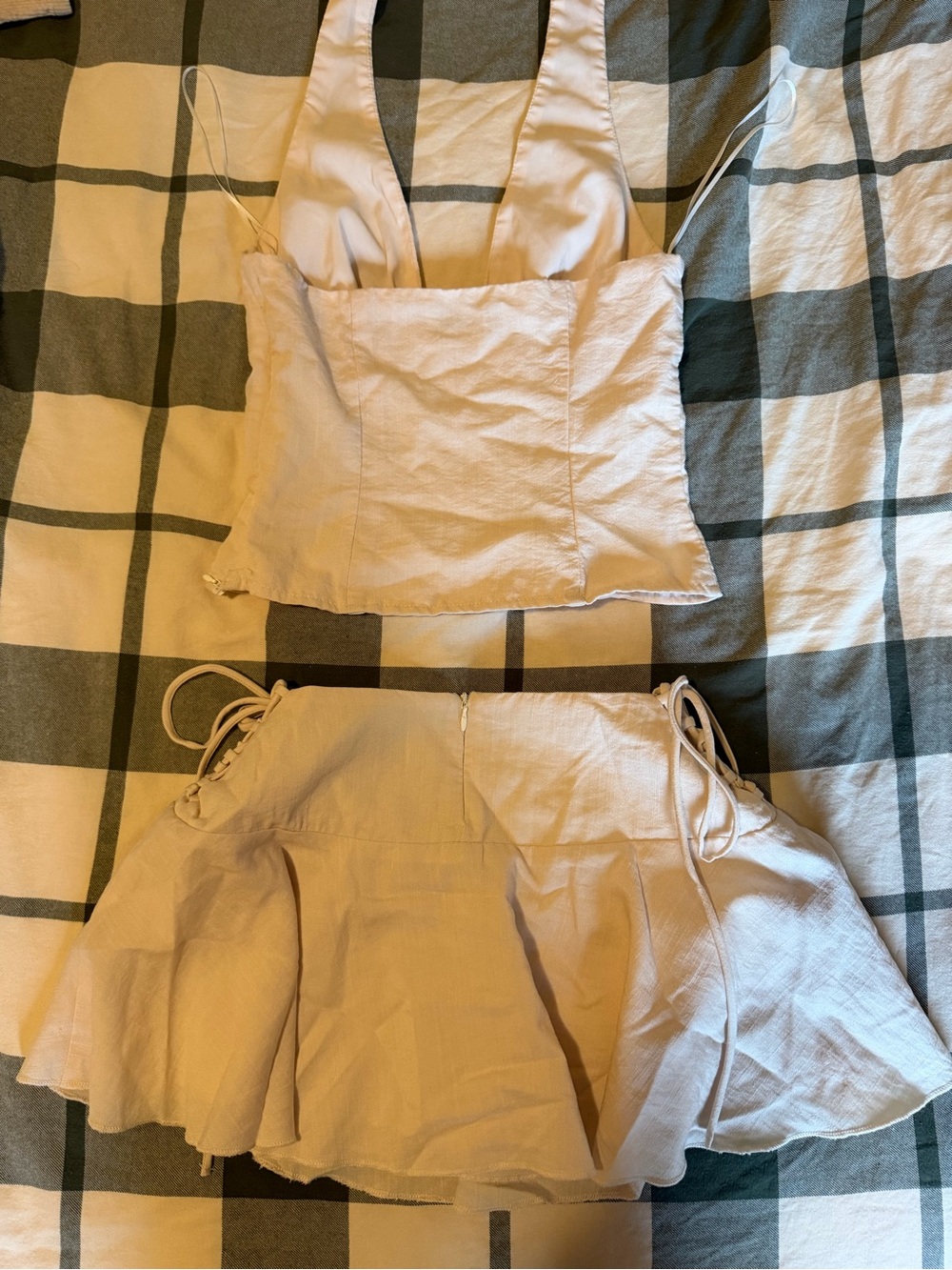 Princess Polly Cream Halter Crop Top & Mini Skirt Set - Picture 3 of 3